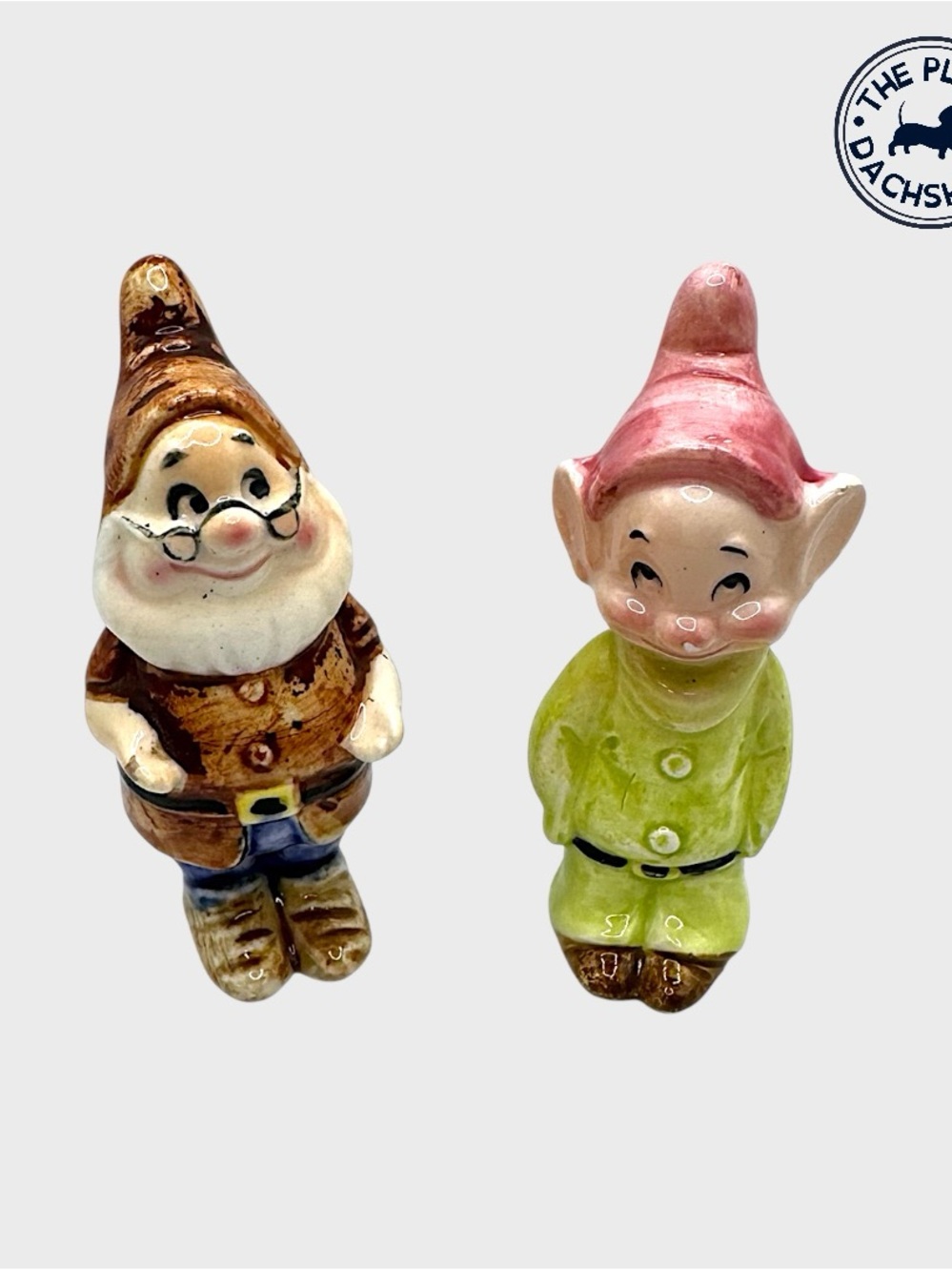 Vintage Disney Doc and Dopey Shakers